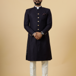 Classic Blue Berry Achkan for Men | Elegant Ethnic Wear | Jaipurio